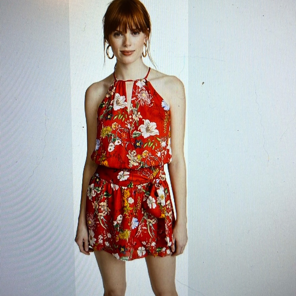 Parker Larissa Sleeveless Printed floral Silk Mini Dress, Size XS